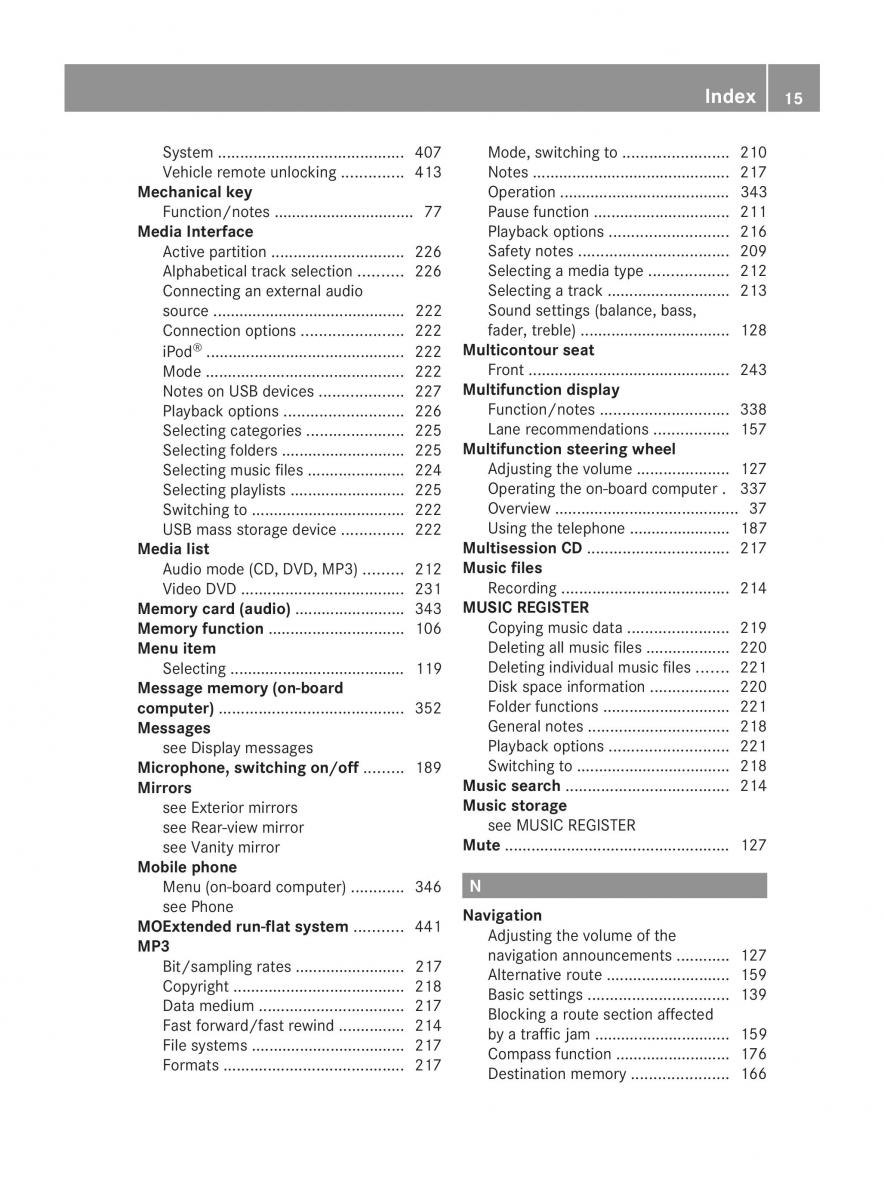 Mercedes Benz CL C216 2014 owners manual / page 17