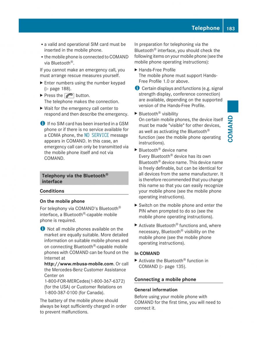 Mercedes Benz CL C216 2014 owners manual / page 185