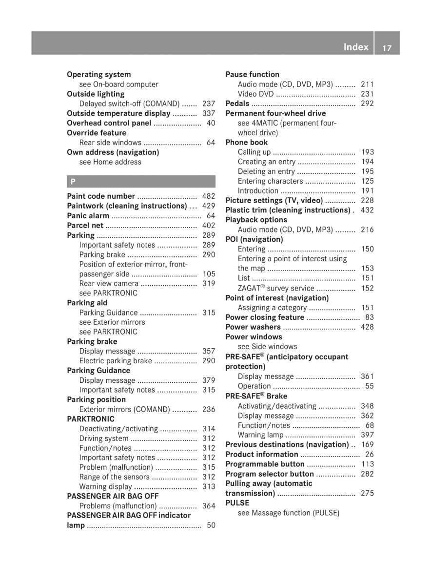 Mercedes Benz CL C216 2014 owners manual / page 19