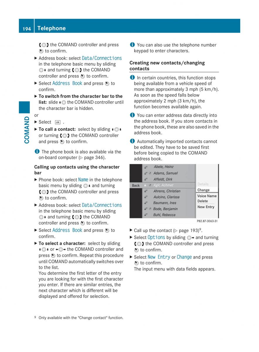 Mercedes Benz CL C216 2014 owners manual / page 196