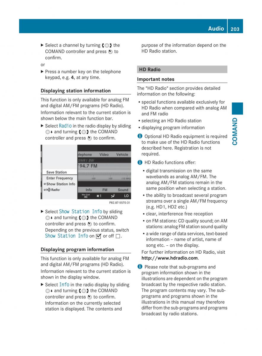 Mercedes Benz CL C216 2014 owners manual / page 205