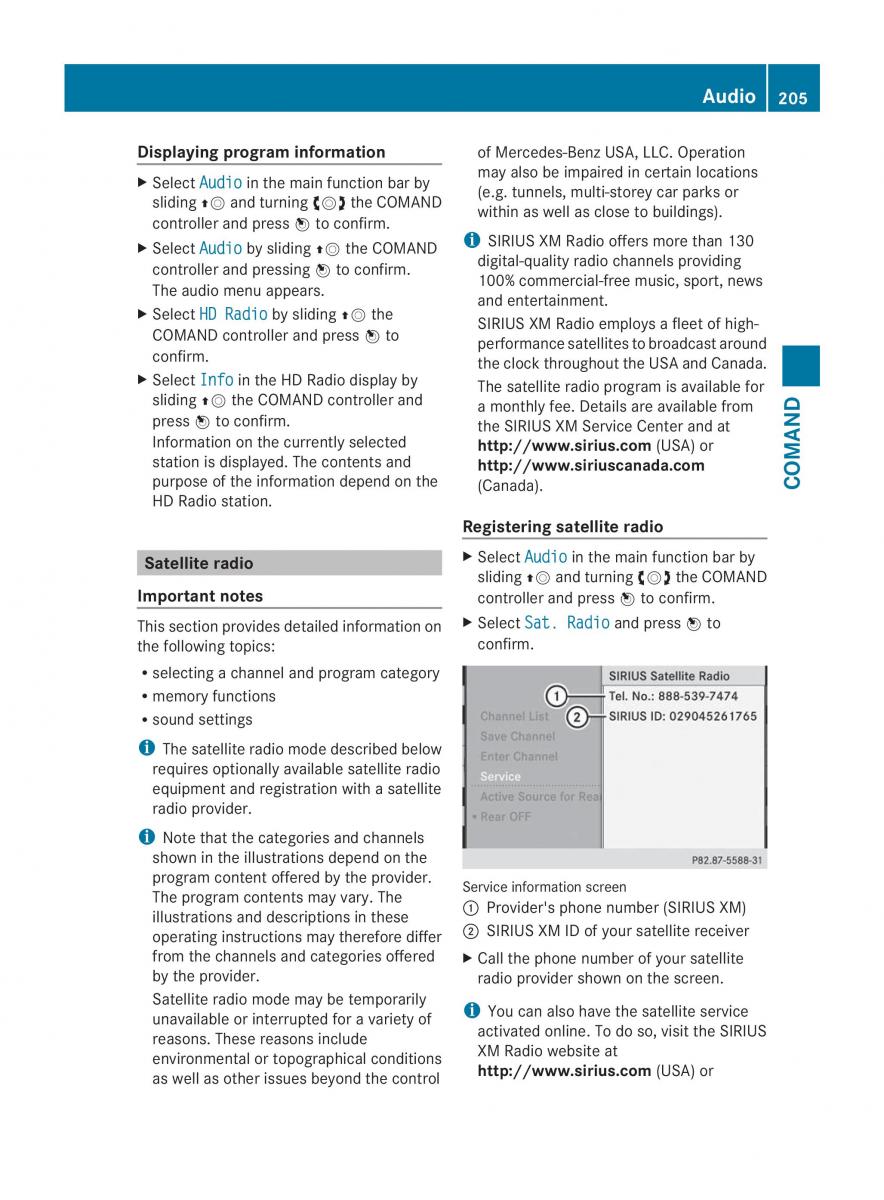 Mercedes Benz CL C216 2014 owners manual / page 207