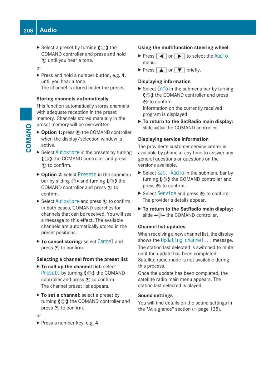 Mercedes Benz CL C216 2014 owners manual / page 210