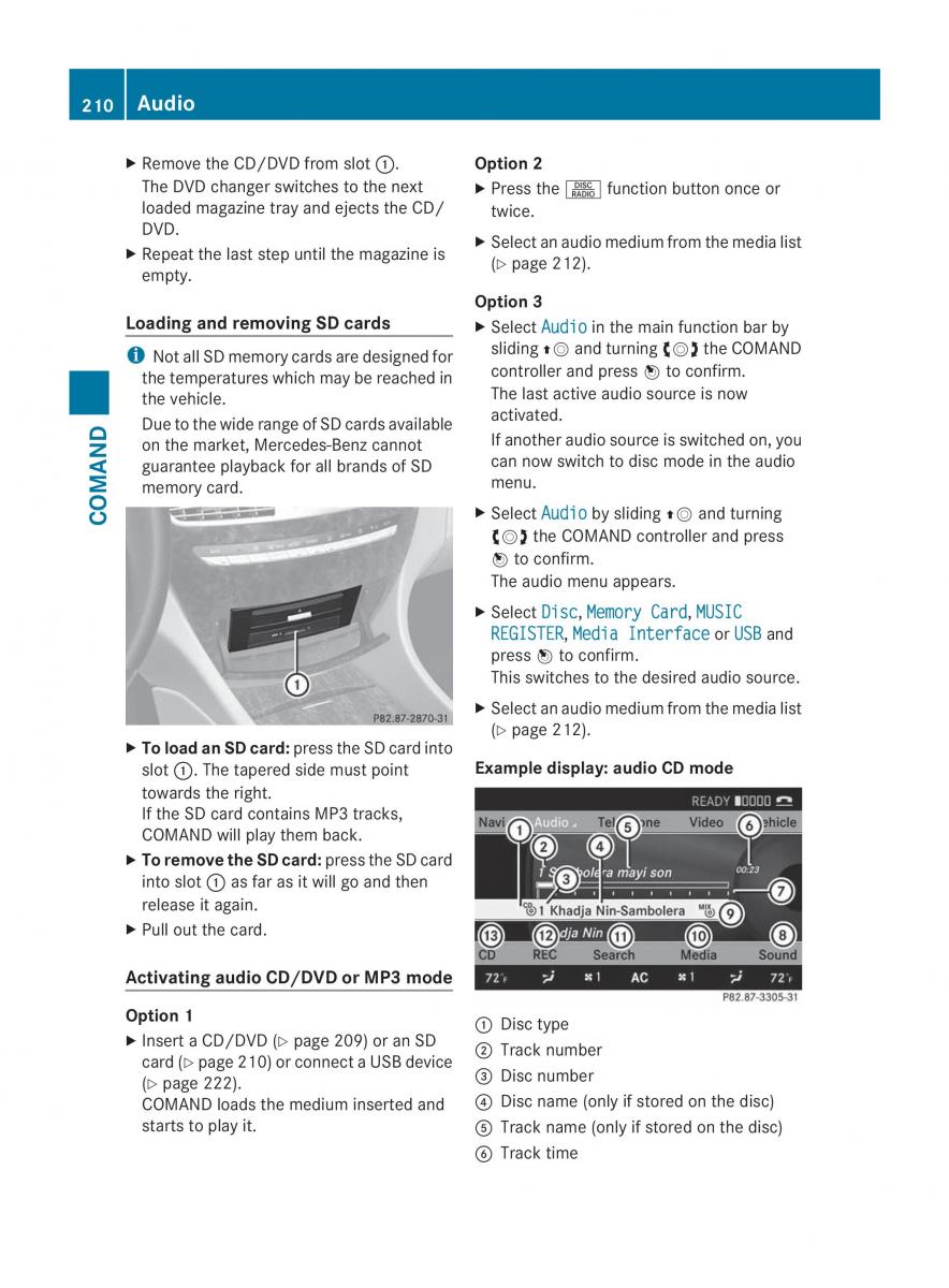 Mercedes Benz CL C216 2014 owners manual / page 212