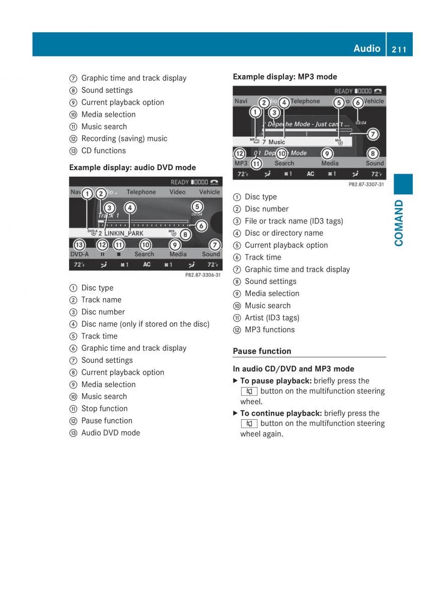 Mercedes Benz CL C216 2014 owners manual / page 213