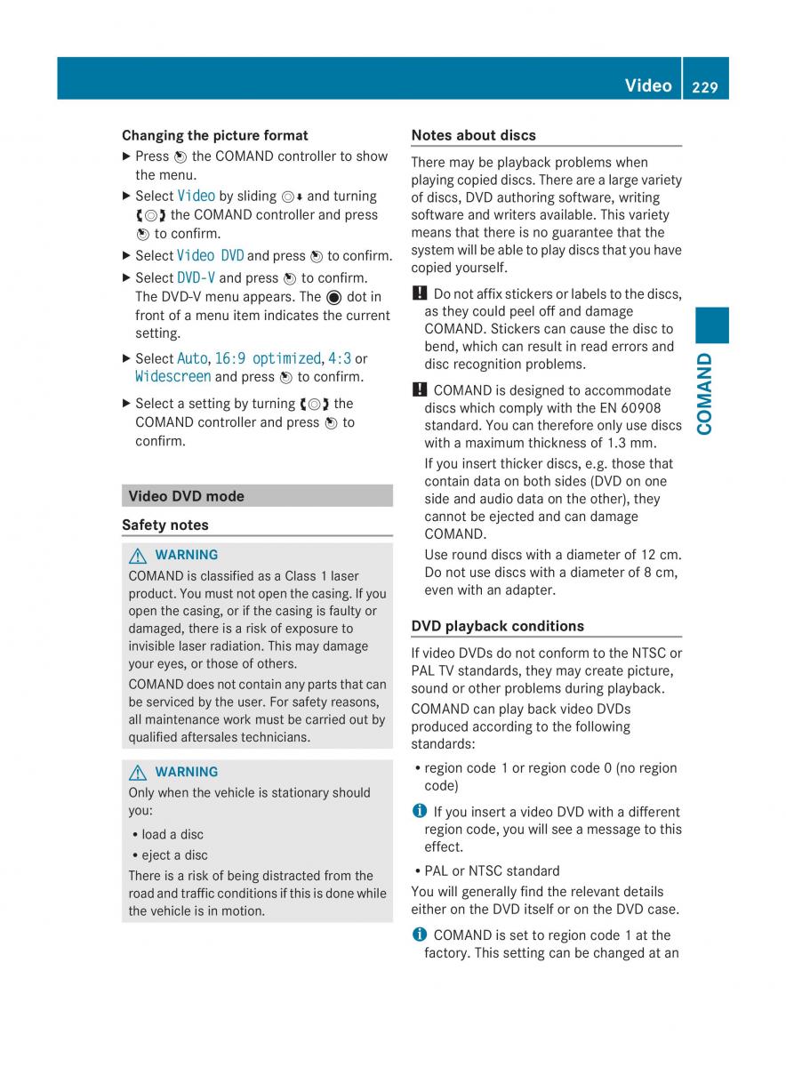 Mercedes Benz CL C216 2014 owners manual / page 231