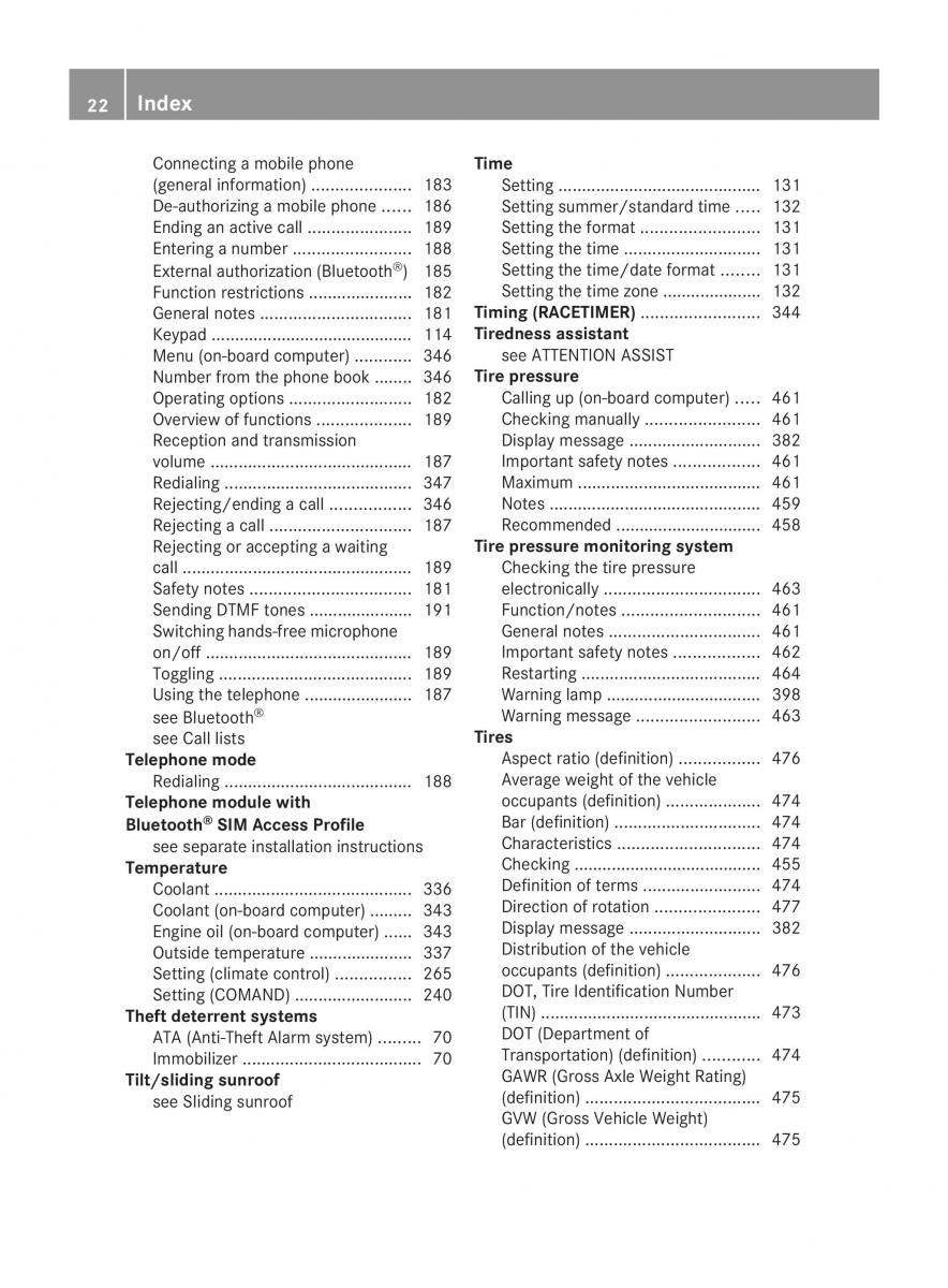 Mercedes Benz CL C216 2014 owners manual / page 24