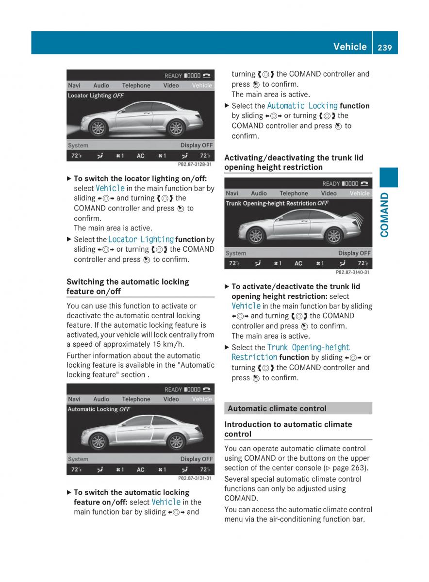 Mercedes Benz CL C216 2014 owners manual / page 241