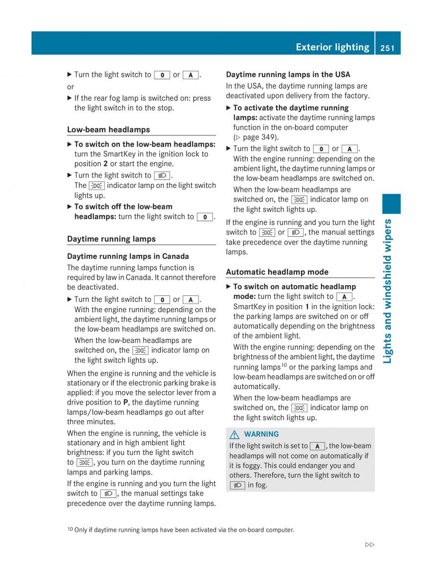 Mercedes Benz CL C216 2014 owners manual / page 253