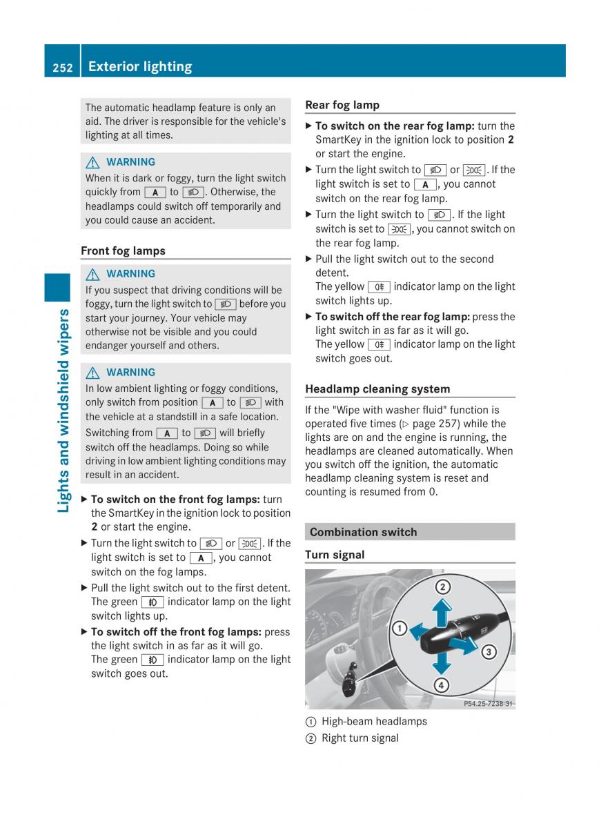 Mercedes Benz CL C216 2014 owners manual / page 254