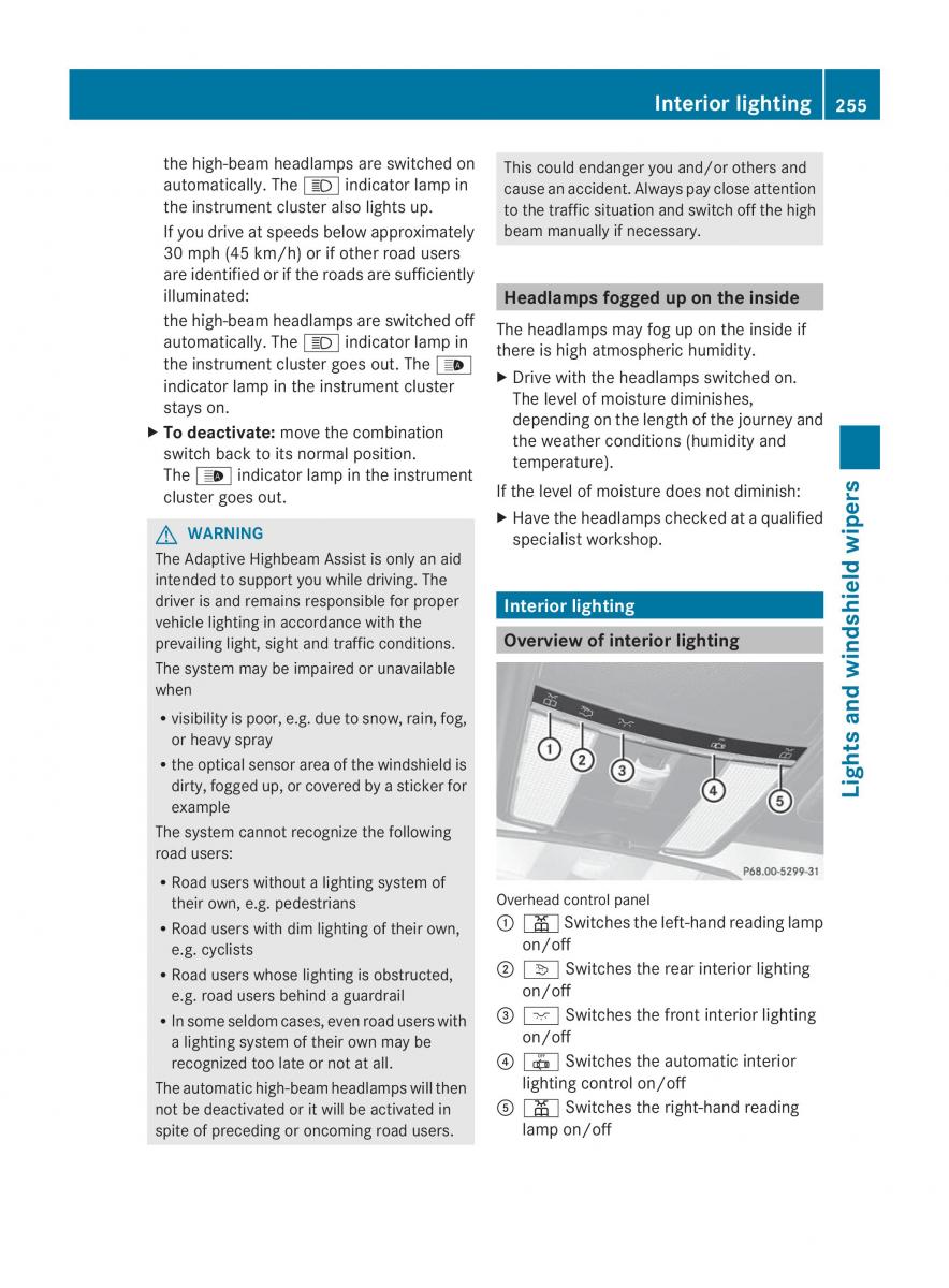 Mercedes Benz CL C216 2014 owners manual / page 257