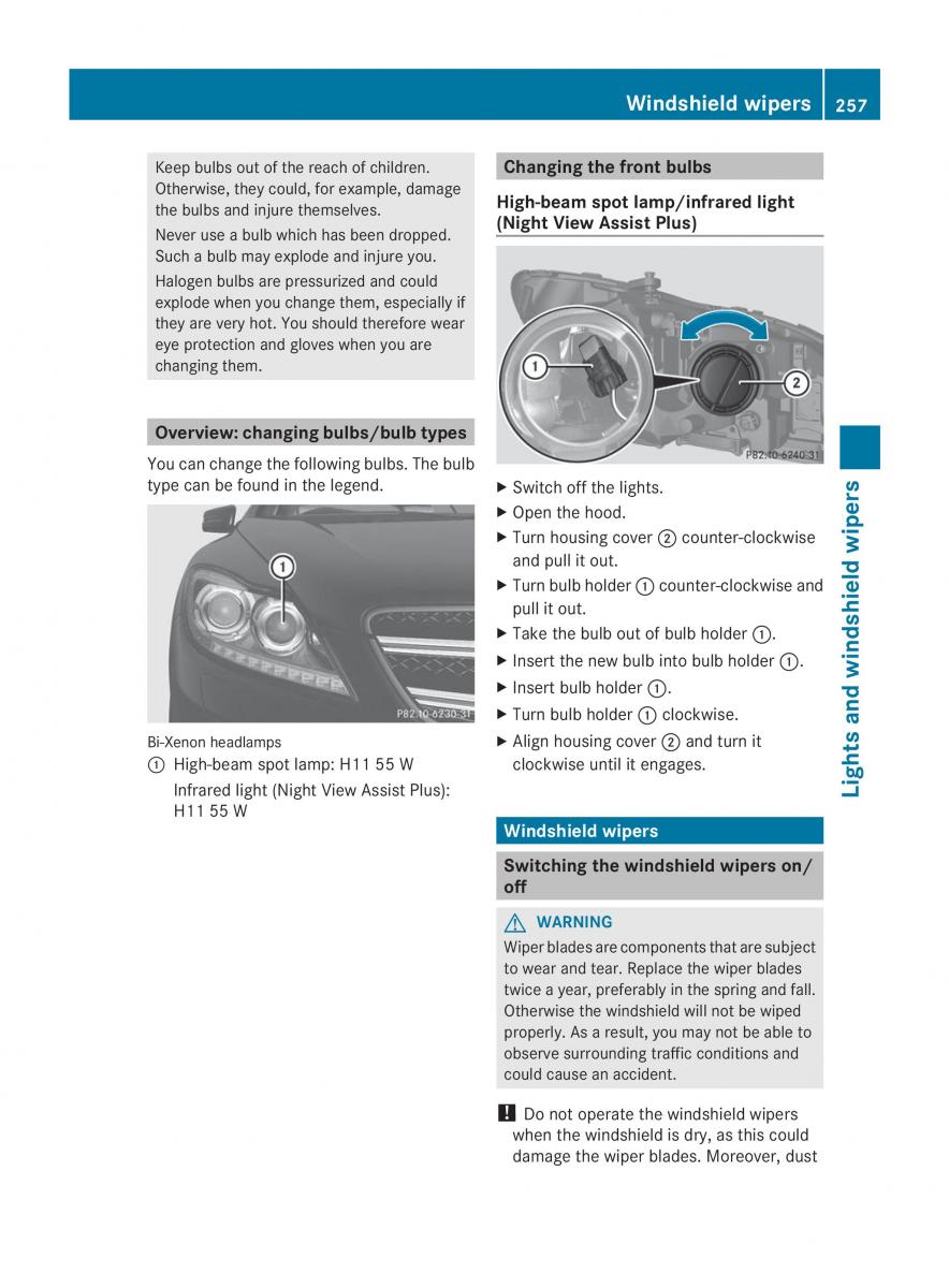 Mercedes Benz CL C216 2014 owners manual / page 259