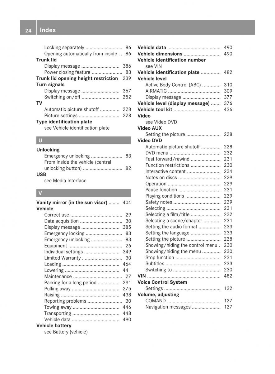 Mercedes Benz CL C216 2014 owners manual / page 26