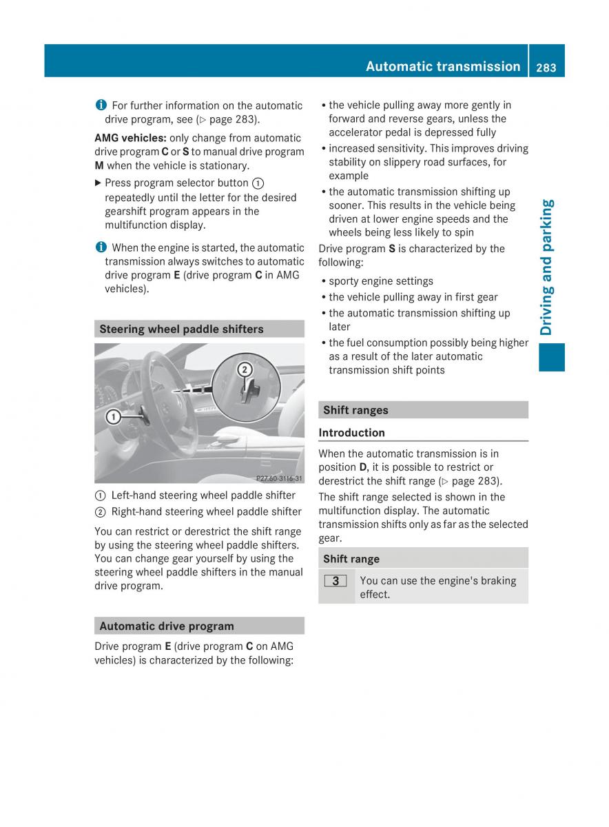 Mercedes Benz CL C216 2014 owners manual / page 285