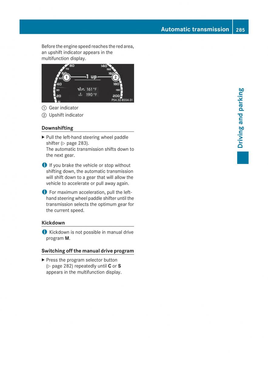 Mercedes Benz CL C216 2014 owners manual / page 287