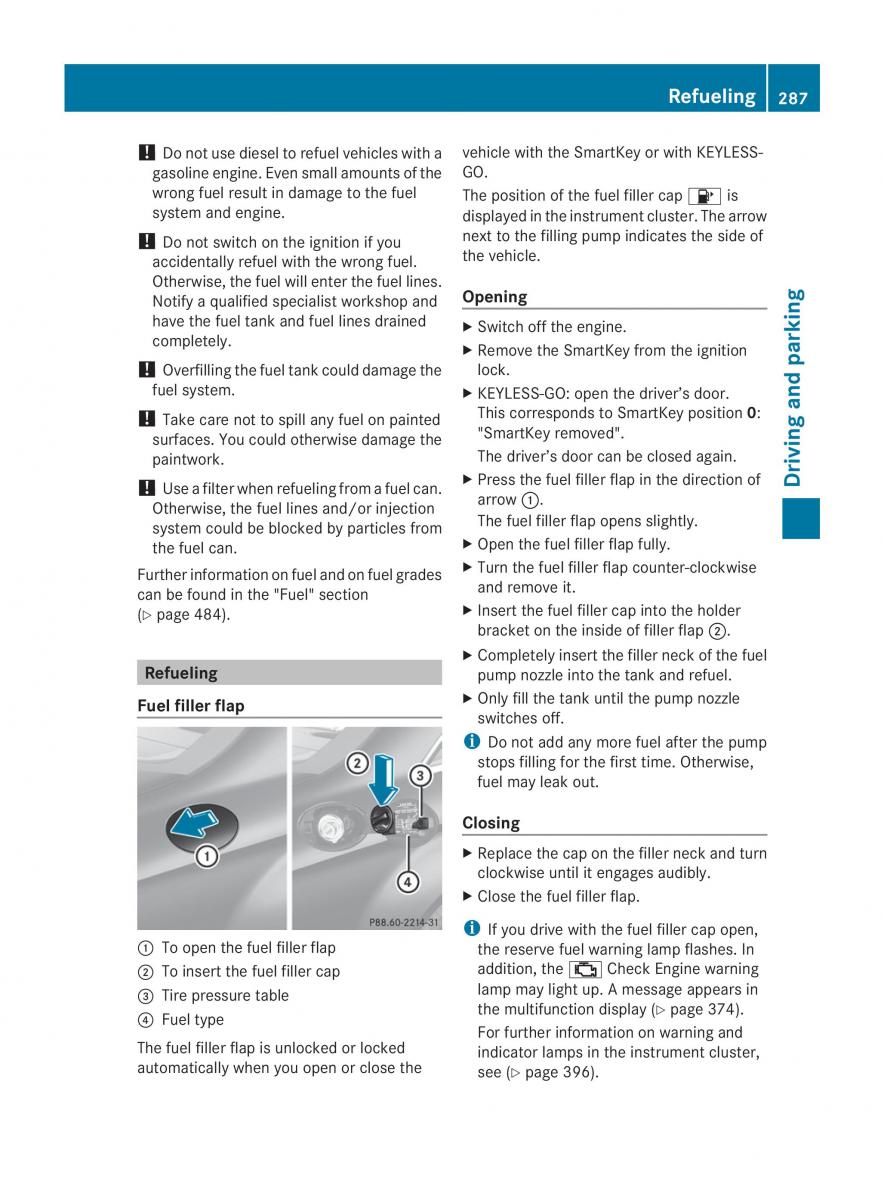 Mercedes Benz CL C216 2014 owners manual / page 289