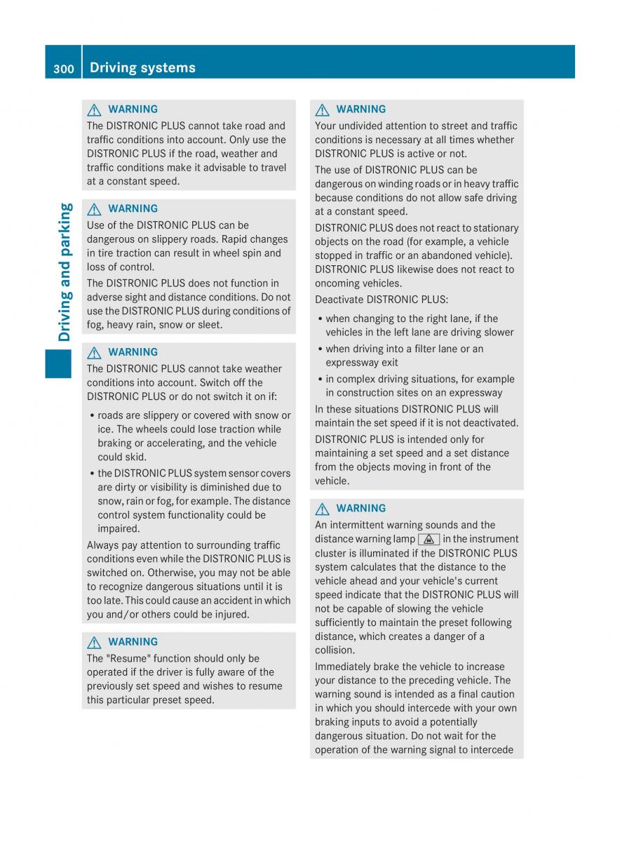 Mercedes Benz CL C216 2014 owners manual / page 302