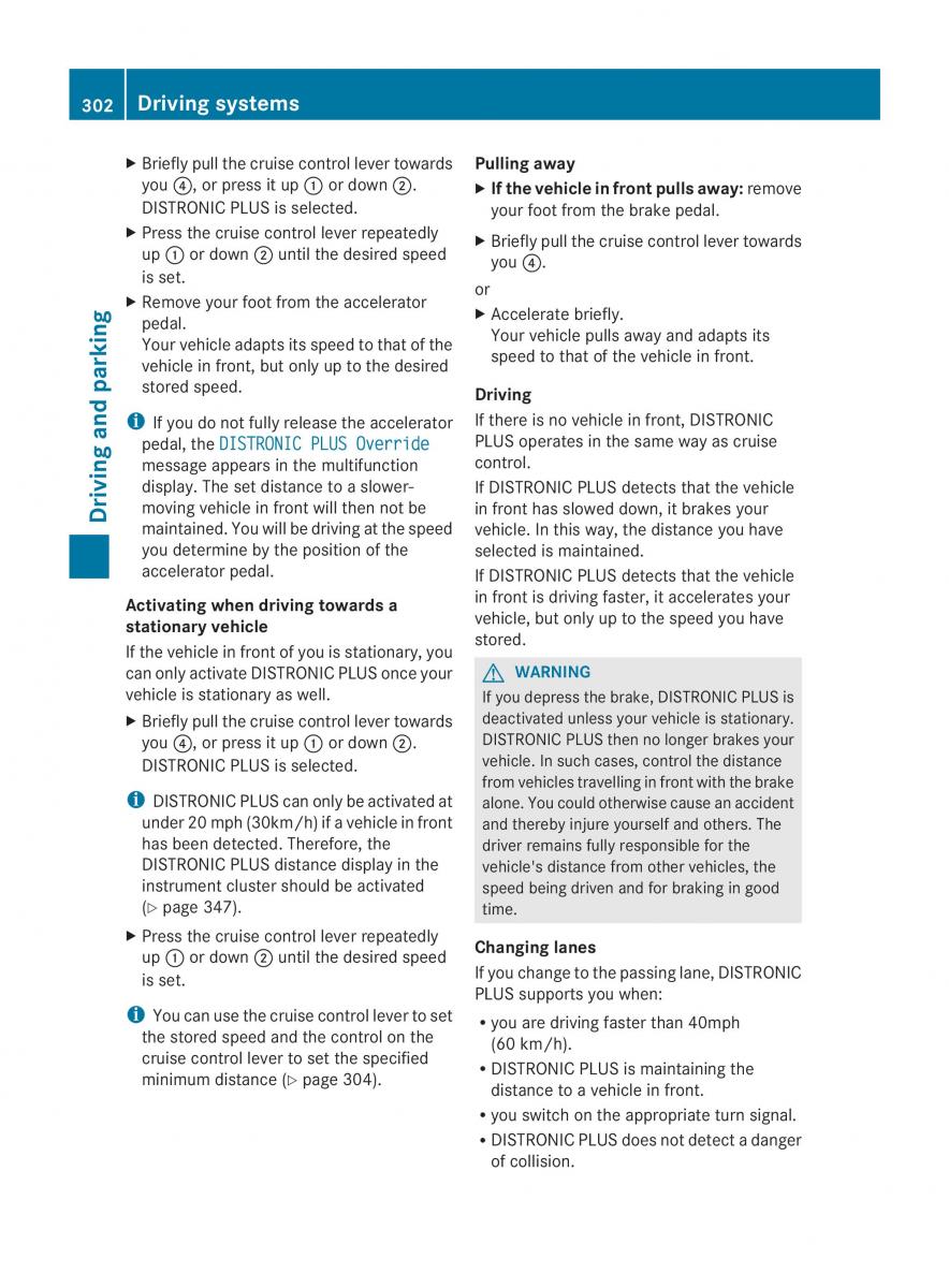 Mercedes Benz CL C216 2014 owners manual / page 304