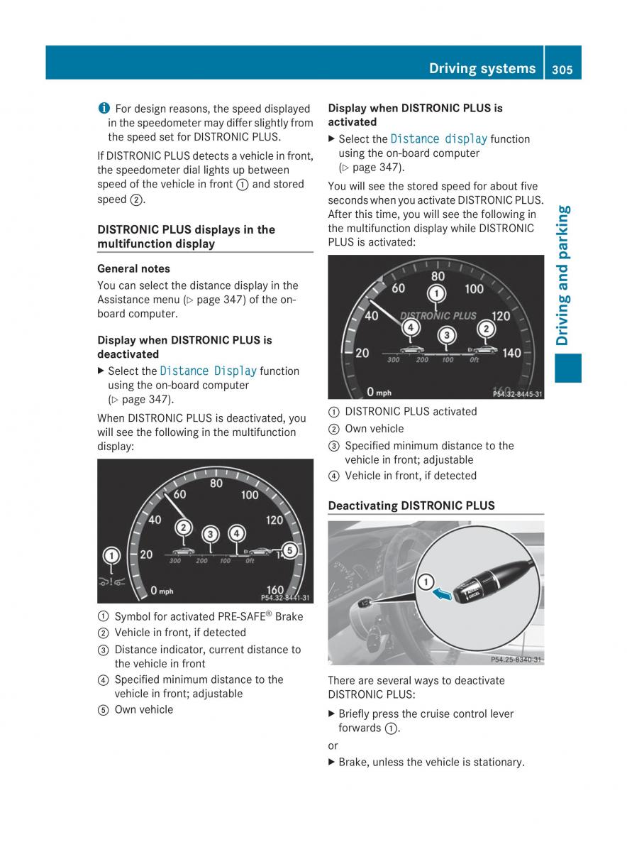 Mercedes Benz CL C216 2014 owners manual / page 307