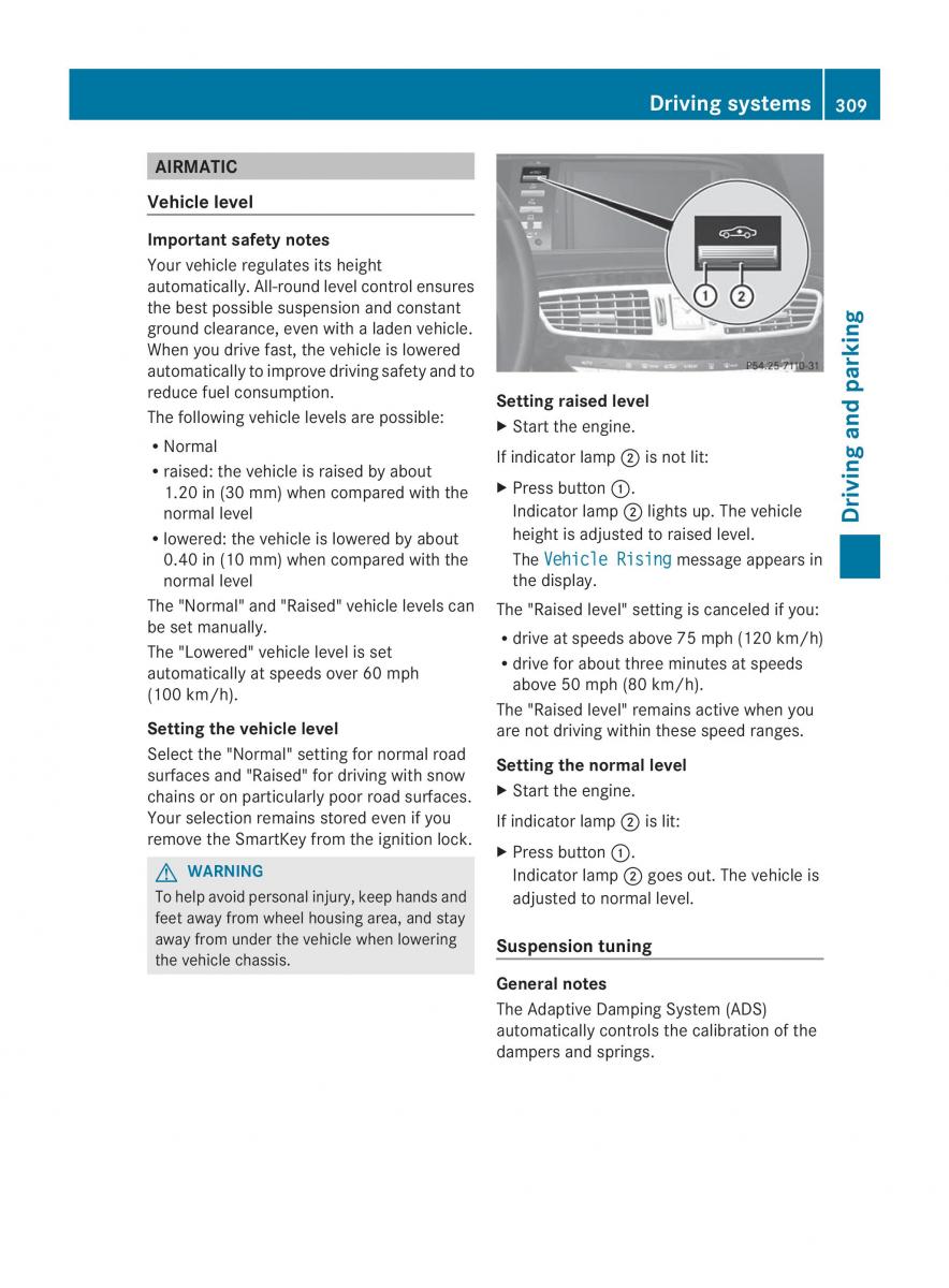 Mercedes Benz CL C216 2014 owners manual / page 311