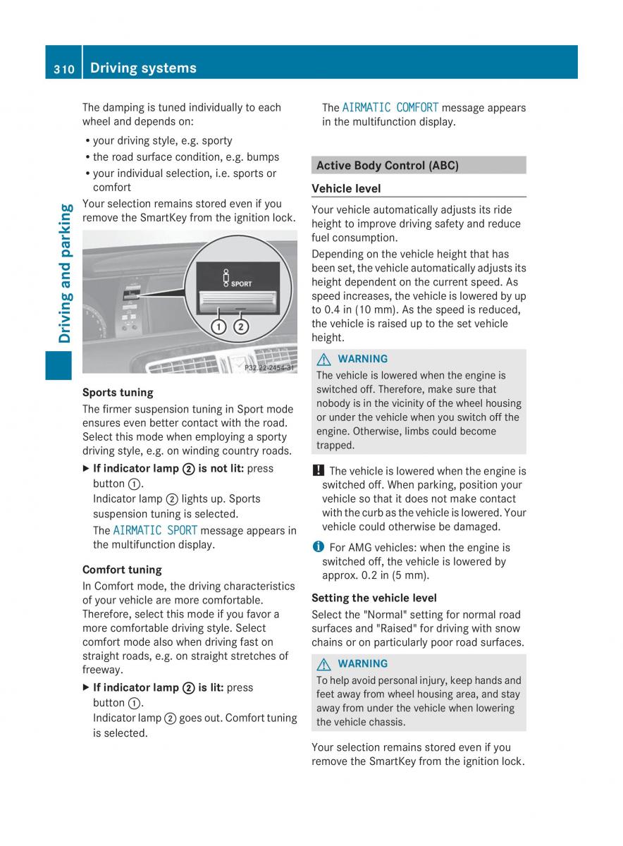 Mercedes Benz CL C216 2014 owners manual / page 312