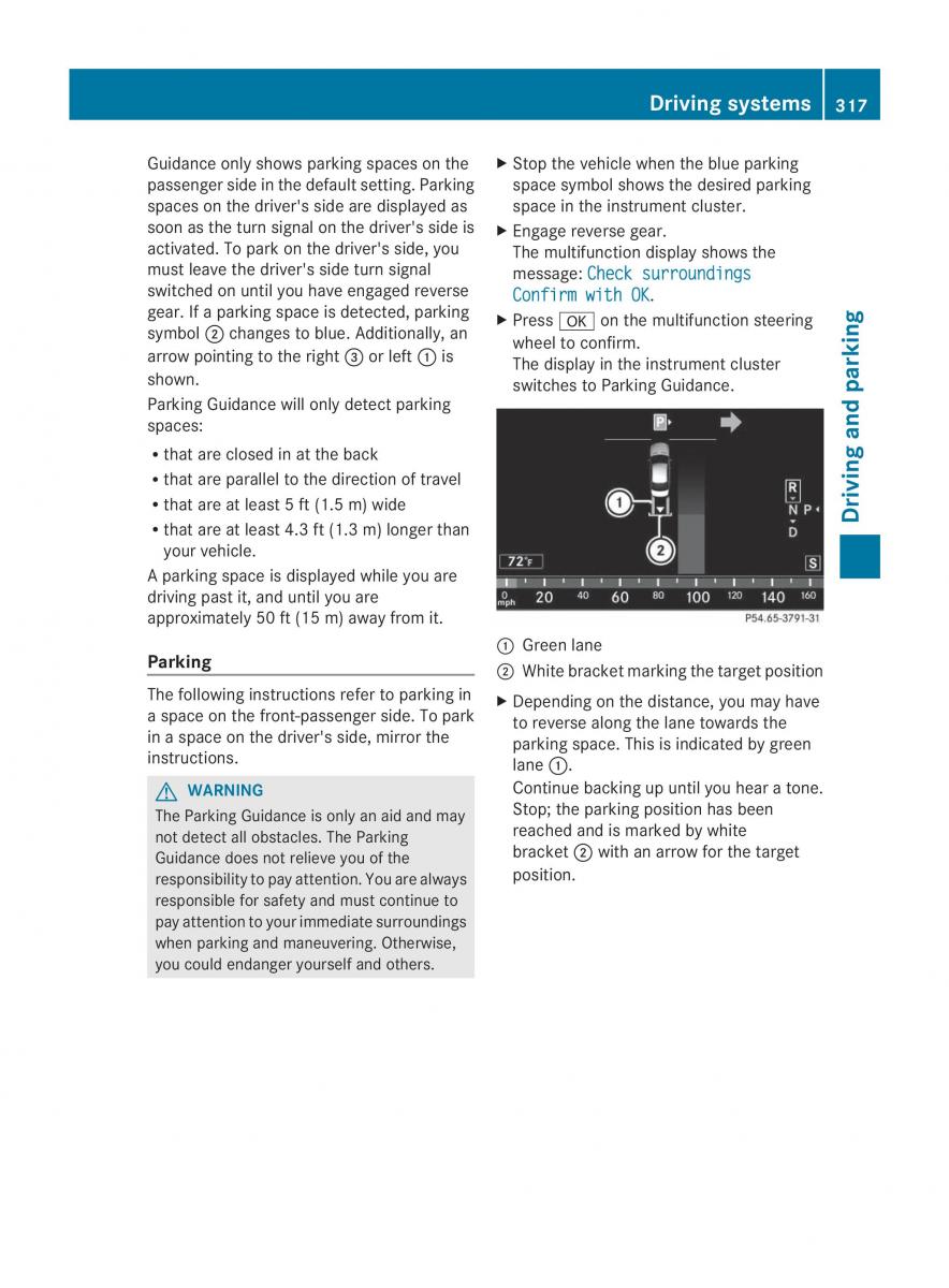 Mercedes Benz CL C216 2014 owners manual / page 319