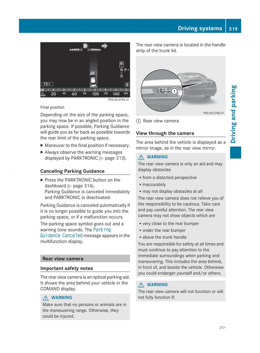 Mercedes Benz CL C216 2014 owners manual / page 321