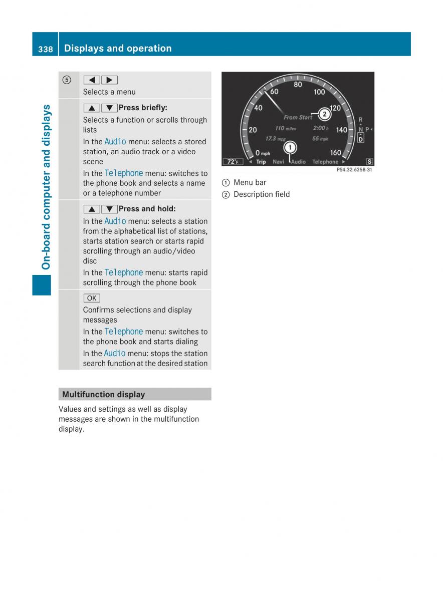 Mercedes Benz CL C216 2014 owners manual / page 340