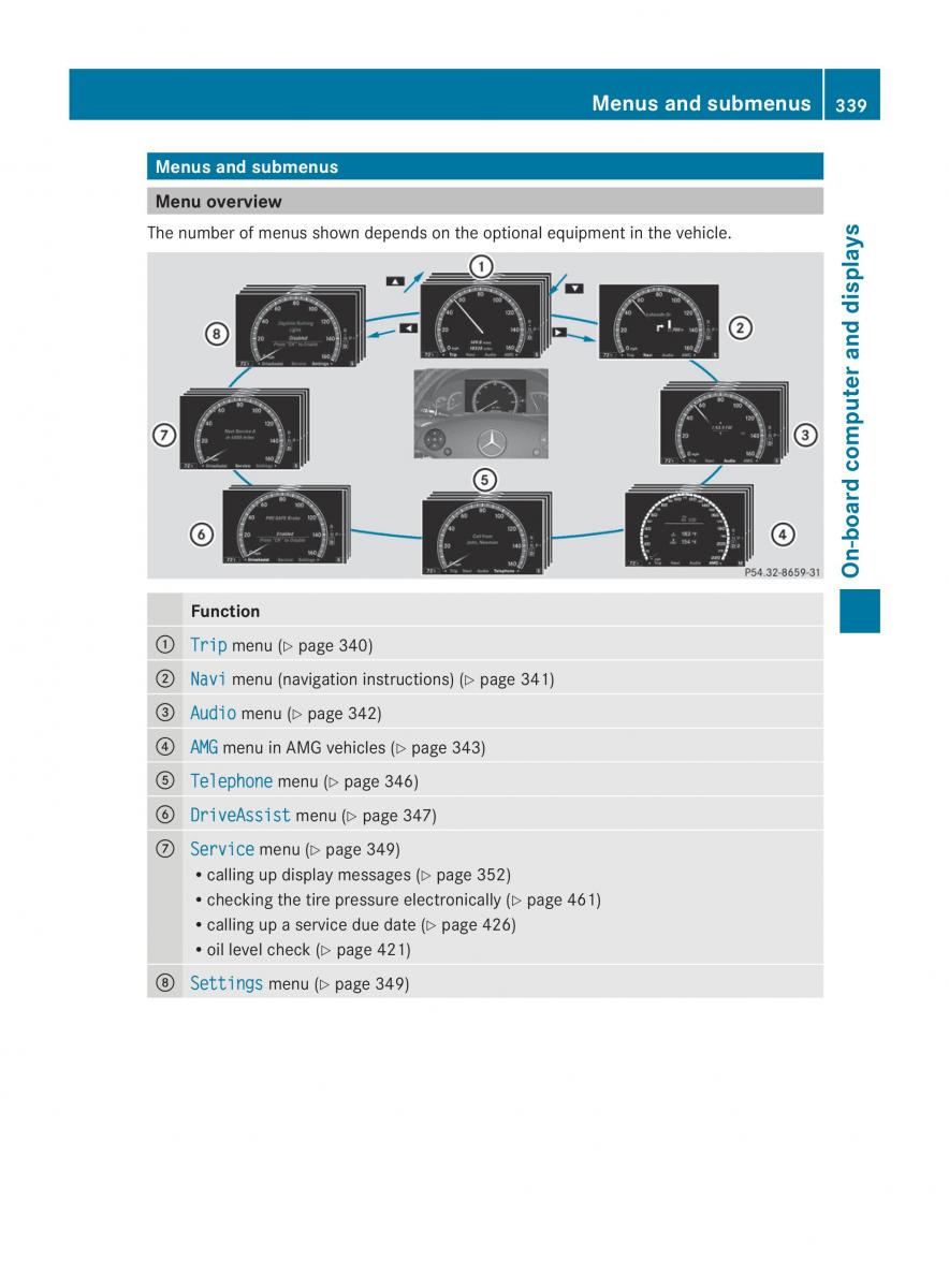 Mercedes Benz CL C216 2014 owners manual / page 341