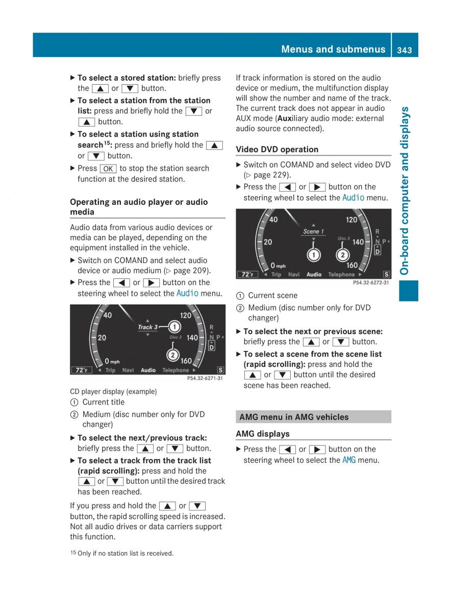 Mercedes Benz CL C216 2014 owners manual / page 345