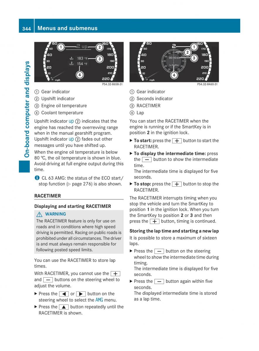 Mercedes Benz CL C216 2014 owners manual / page 346