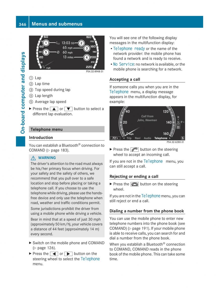 Mercedes Benz CL C216 2014 owners manual / page 348