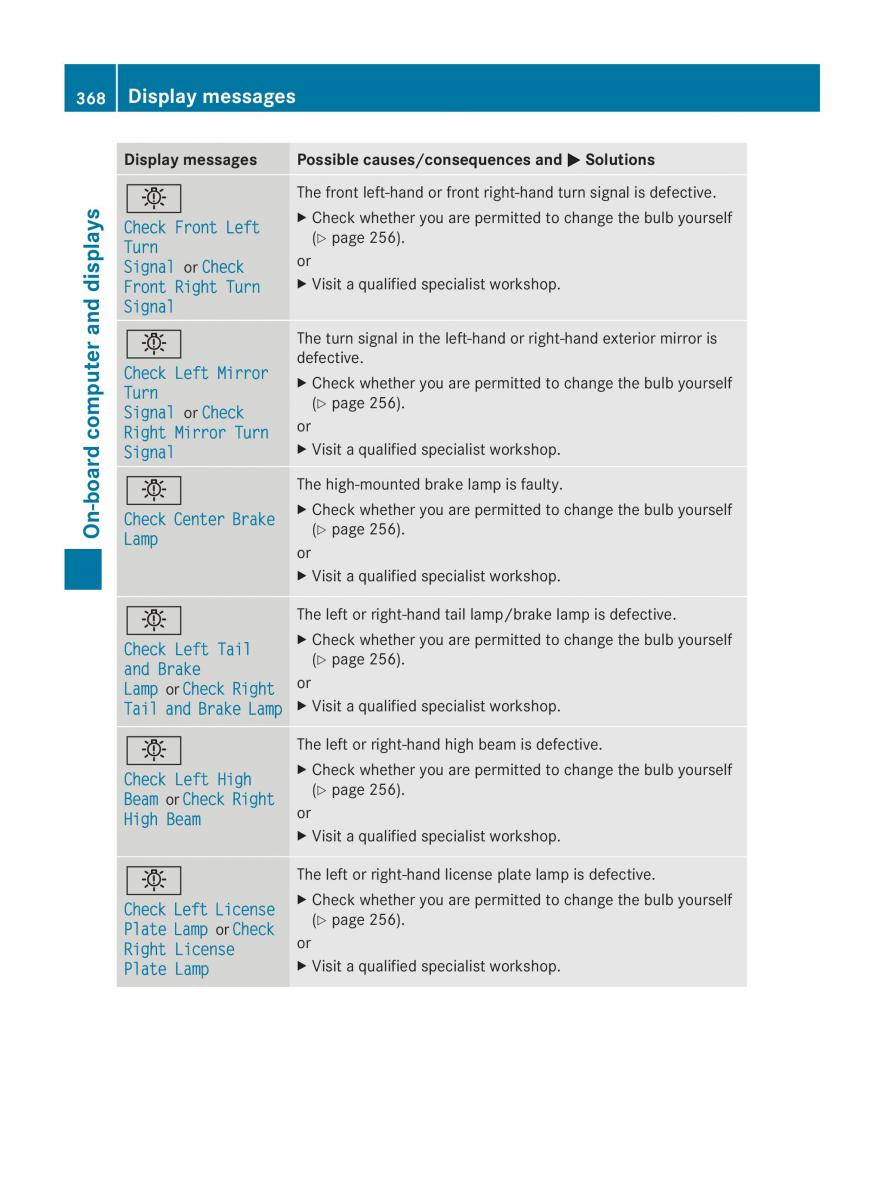 Mercedes Benz CL C216 2014 owners manual / page 370