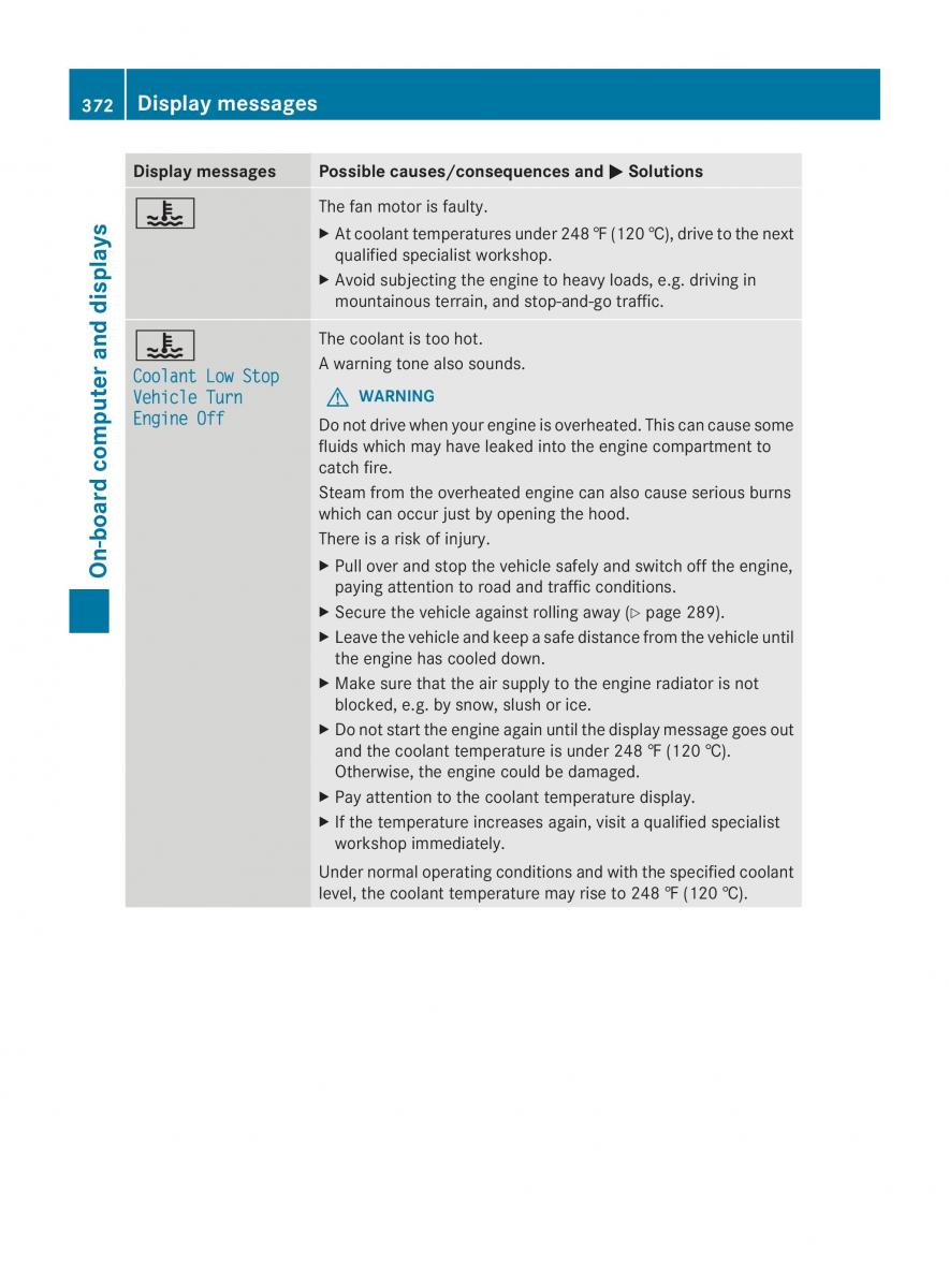 Mercedes Benz CL C216 2014 owners manual / page 374