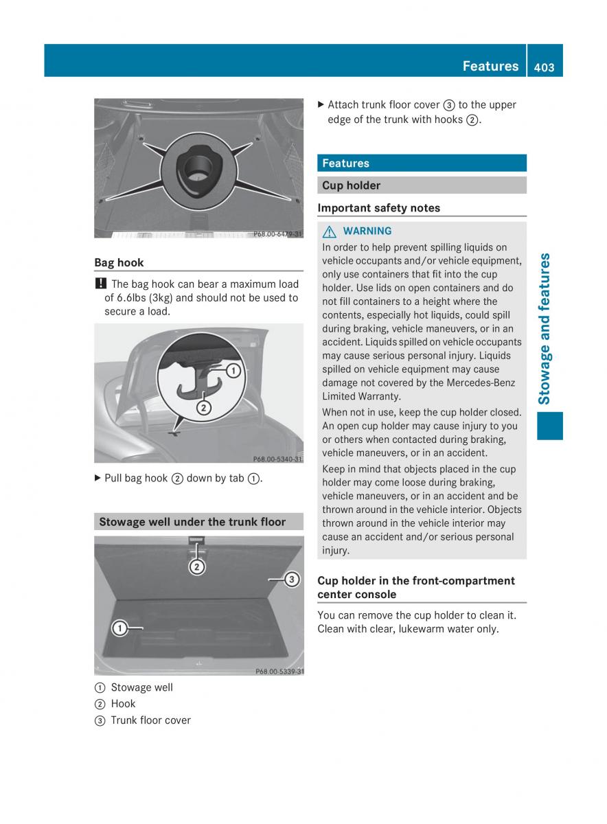 Mercedes Benz CL C216 2014 owners manual / page 405