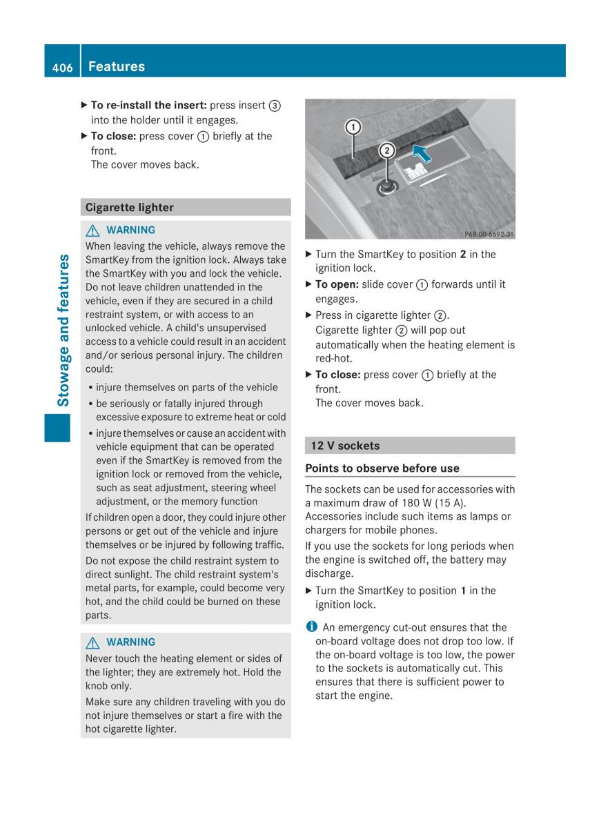 Mercedes Benz CL C216 2014 owners manual / page 408