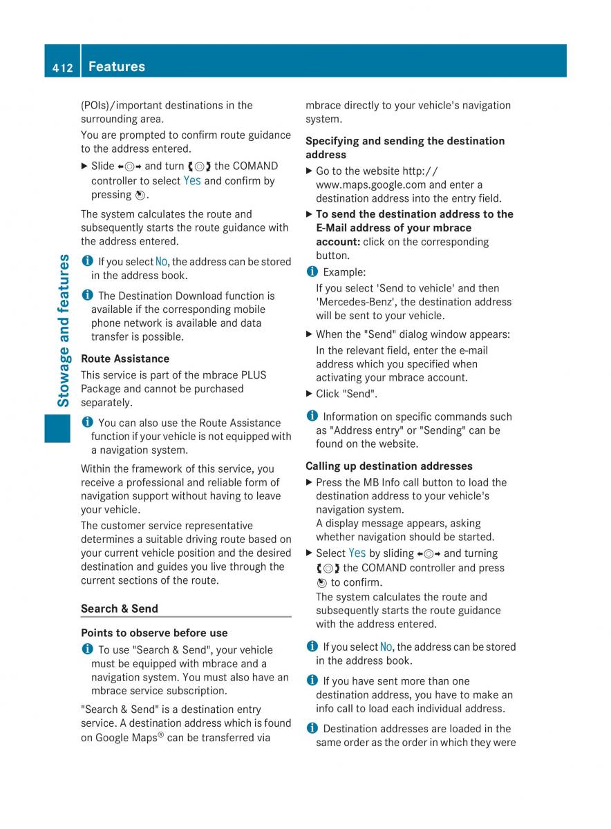 Mercedes Benz CL C216 2014 owners manual / page 414