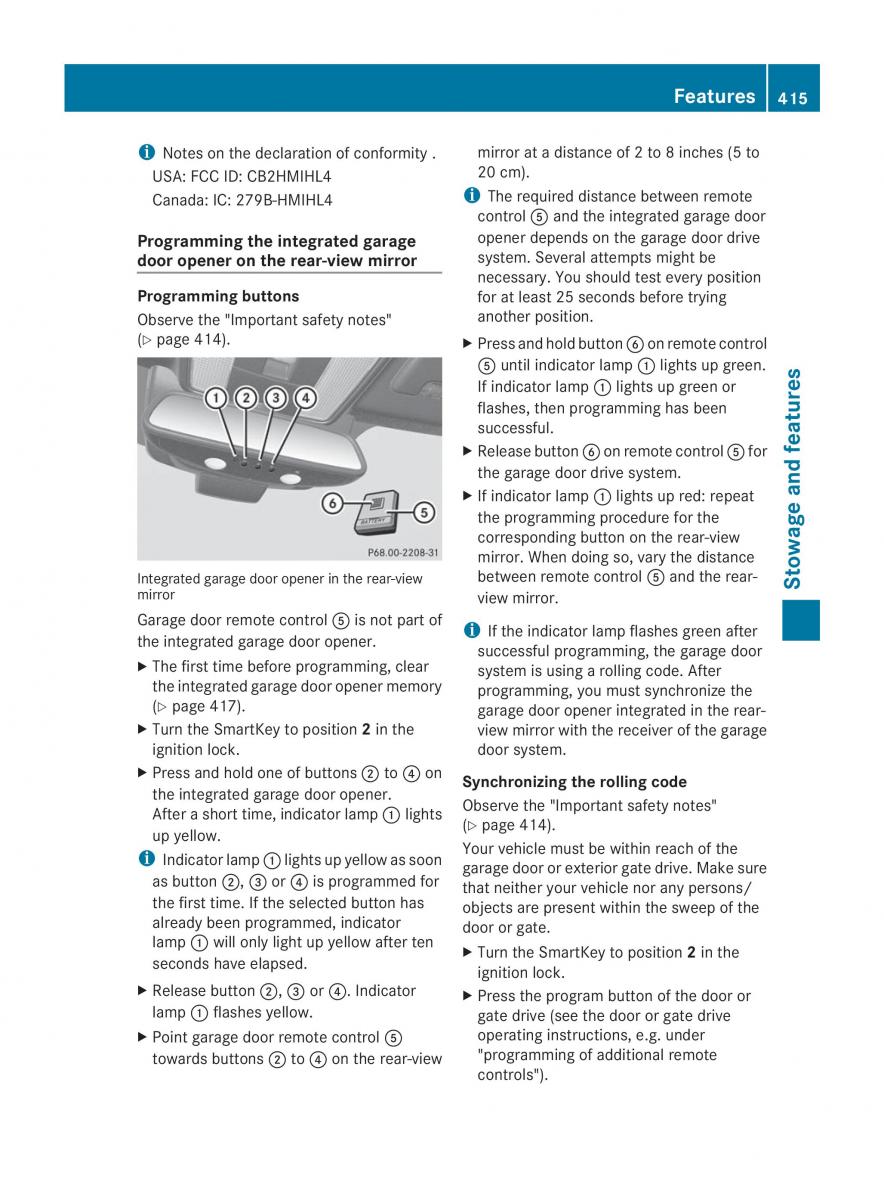 Mercedes Benz CL C216 2014 owners manual / page 417