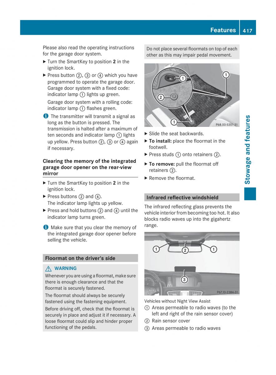 Mercedes Benz CL C216 2014 owners manual / page 419