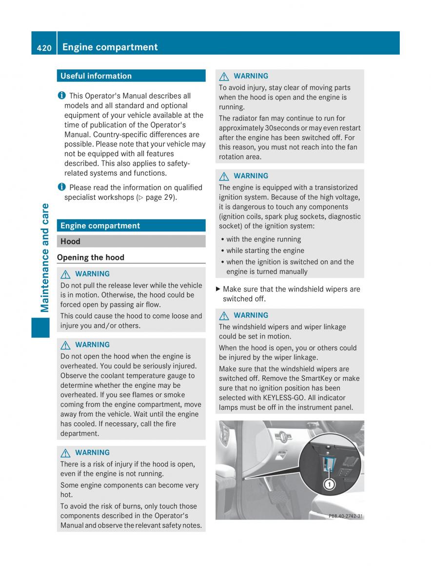 Mercedes Benz CL C216 2014 owners manual / page 422