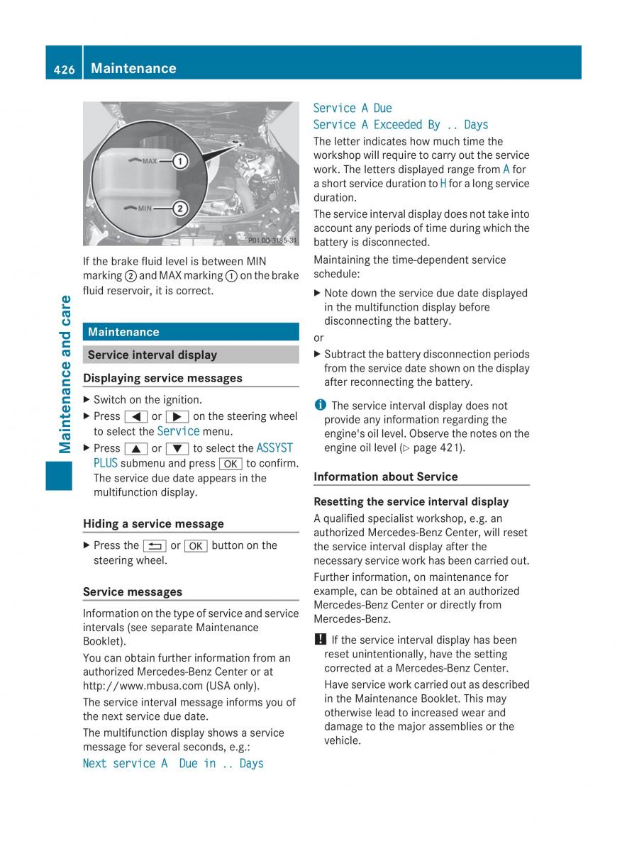 Mercedes Benz CL C216 2014 owners manual / page 428