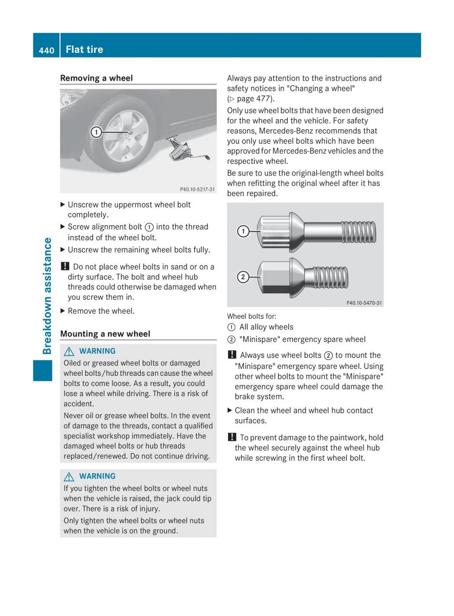 Mercedes Benz CL C216 2014 owners manual / page 442