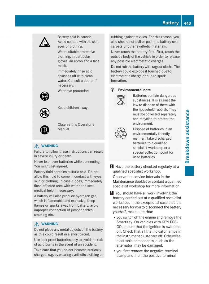 Mercedes Benz CL C216 2014 owners manual / page 445