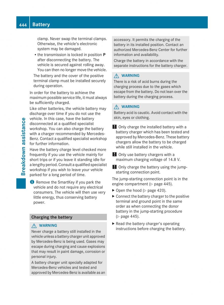 Mercedes Benz CL C216 2014 owners manual / page 446