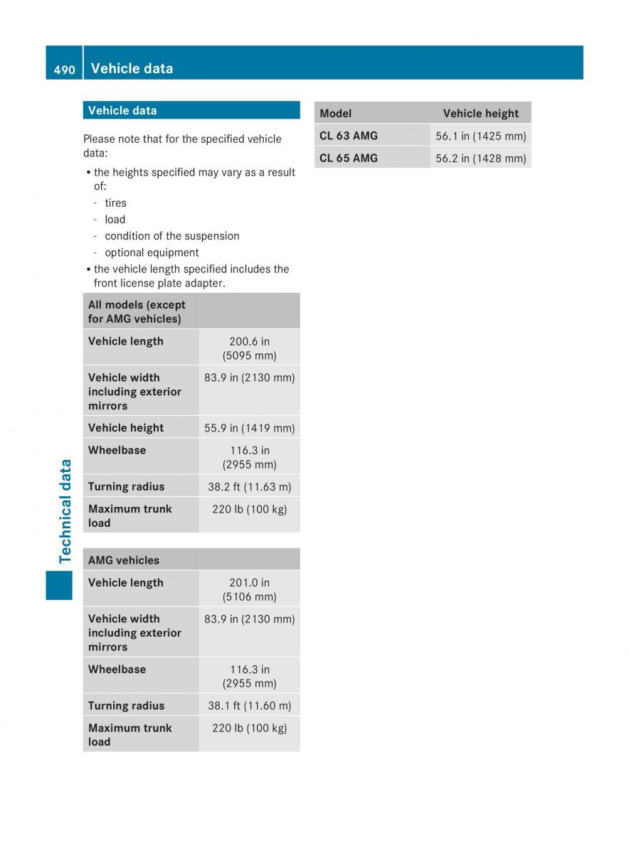 Mercedes Benz CL C216 2014 owners manual / page 492