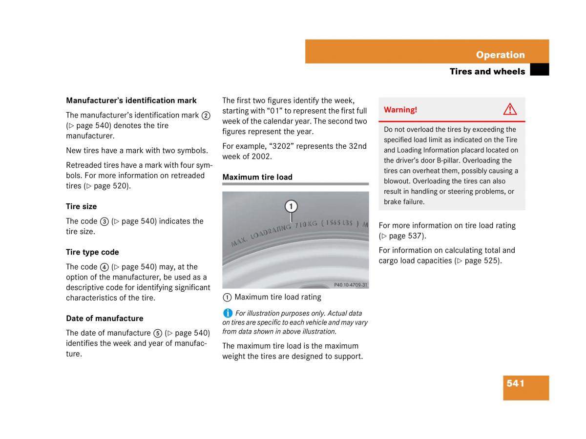 Mercedes Benz CL C216 owners manual / page 544