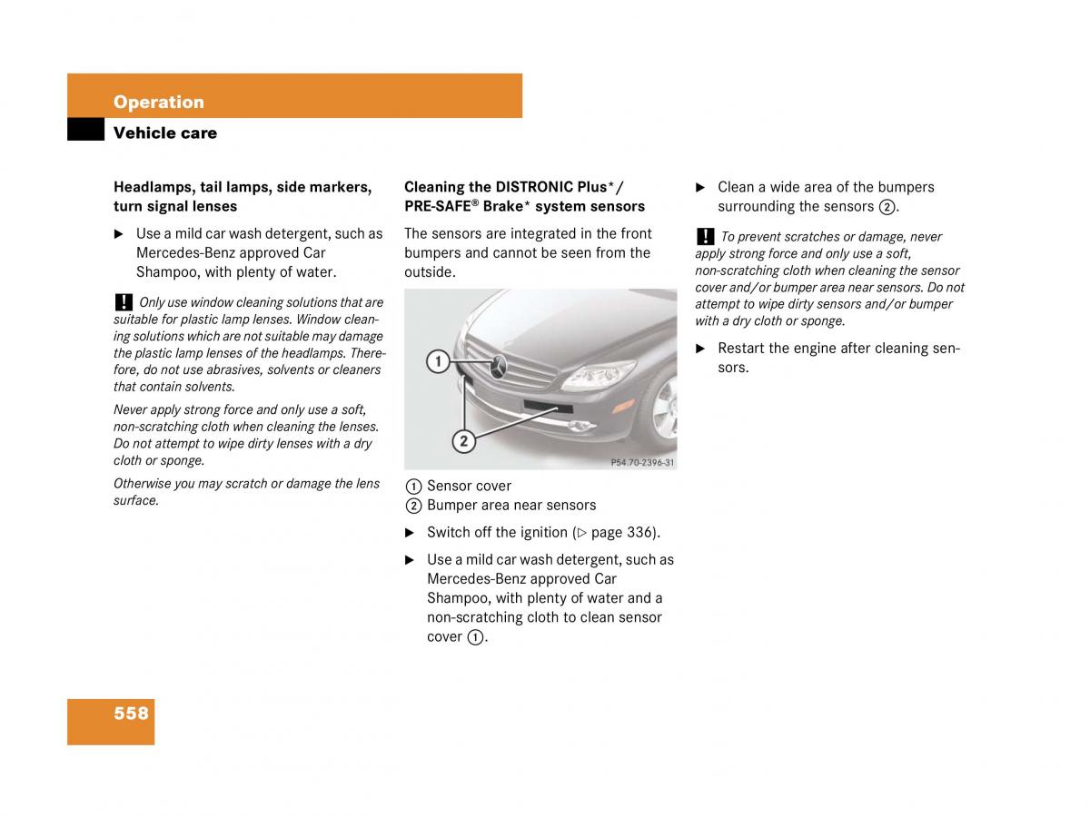 Mercedes Benz CL C216 owners manual / page 561