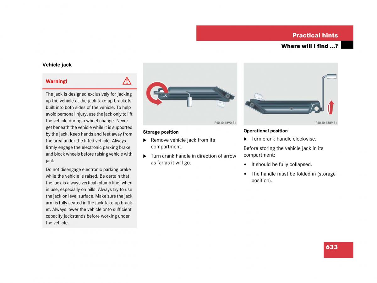 Mercedes Benz CL C216 owners manual / page 636