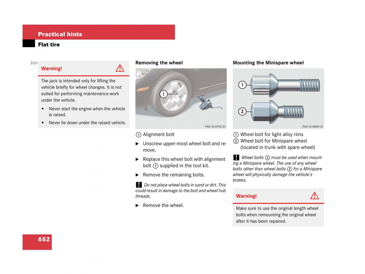 Mercedes Benz CL C216 owners manual / page 655