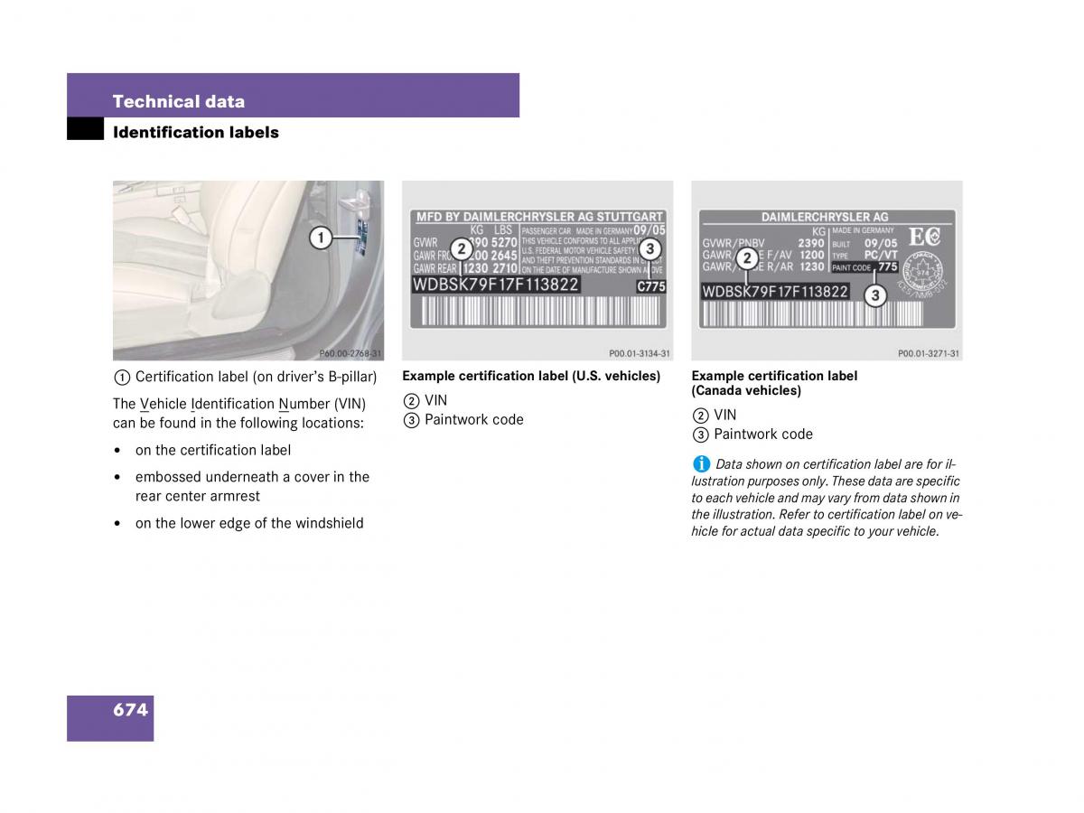 Mercedes Benz CL C216 owners manual / page 677